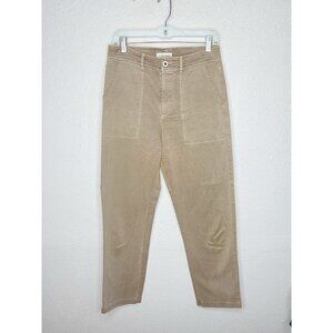 Bella Dahl  High Rise Light Olive Taupe Soft  Pants Lyocell Blend Straight Leg H